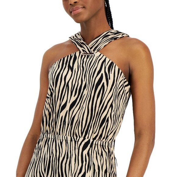 I.N.C. International Concepts Zebra Printed Halter Maxi Dress NWT - Picture 4 of 9